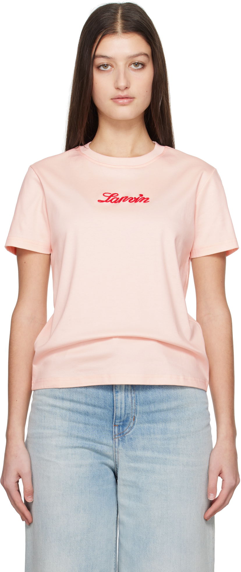 Футболка LANVIN Lanvin Embroidered T-Shirt Рожевий | RW-TS0030-J134-P25