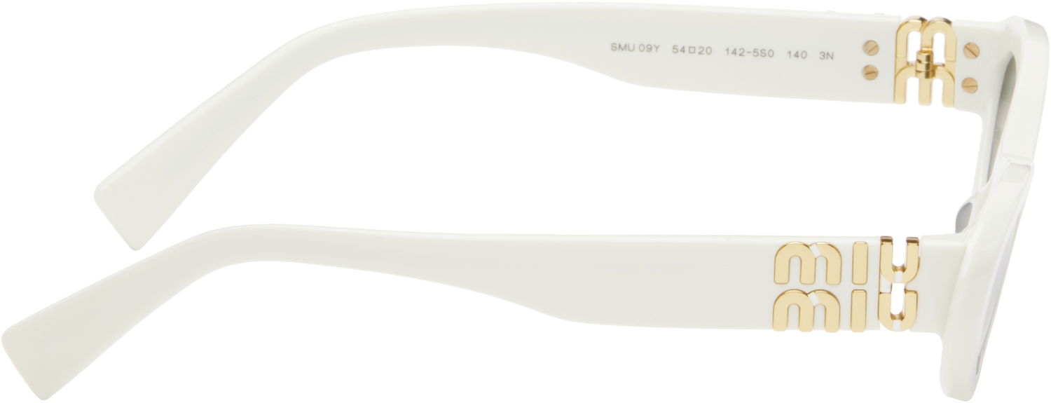 Сонцезахисні окуляри Miu Miu Miu Miu Pointed Cat Eye Acetate Sunglasses білий | 0MU 09YS 8056597897761, 1