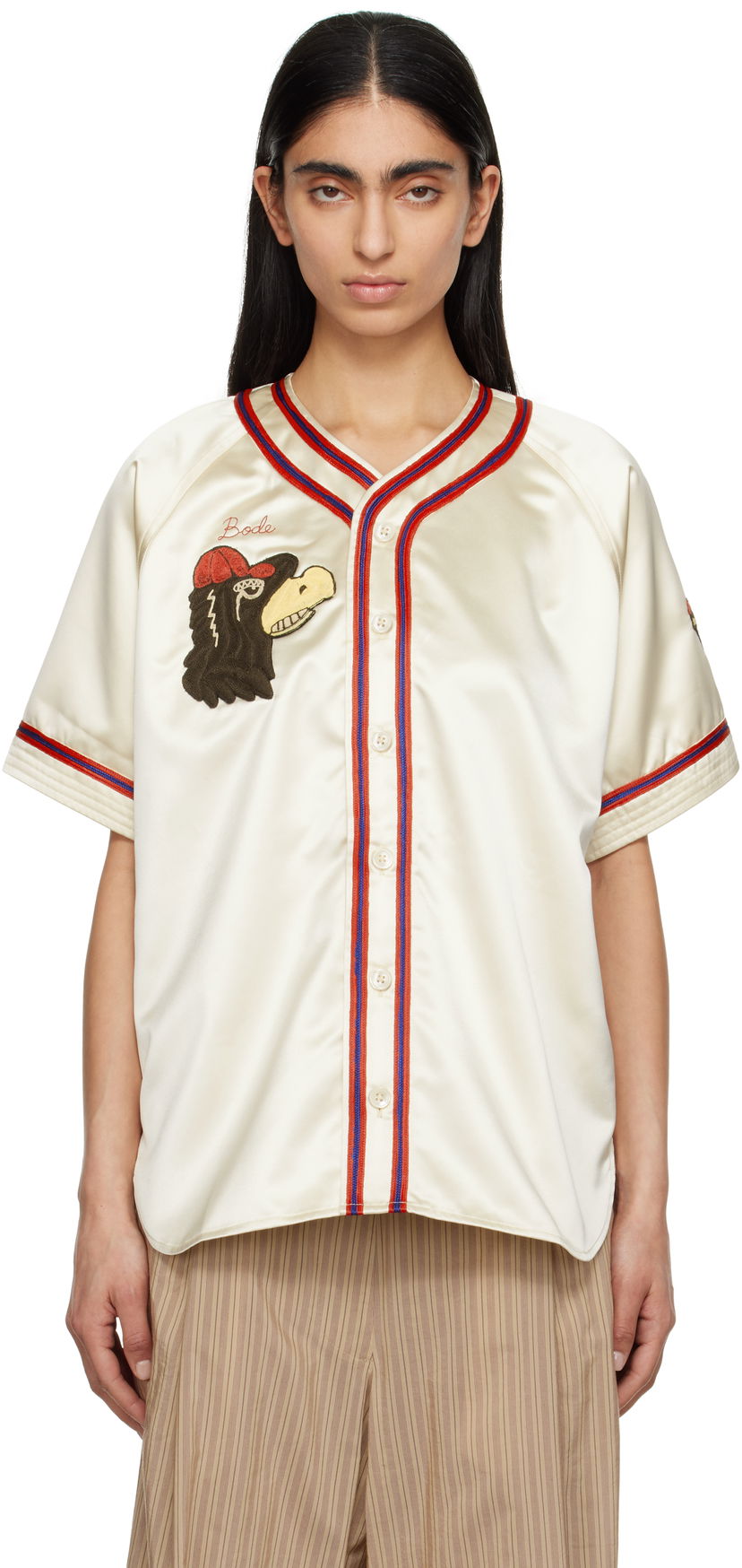 Джерсі Bode Bode Redtail Baseball Shirt бежевий | MRS25SH023