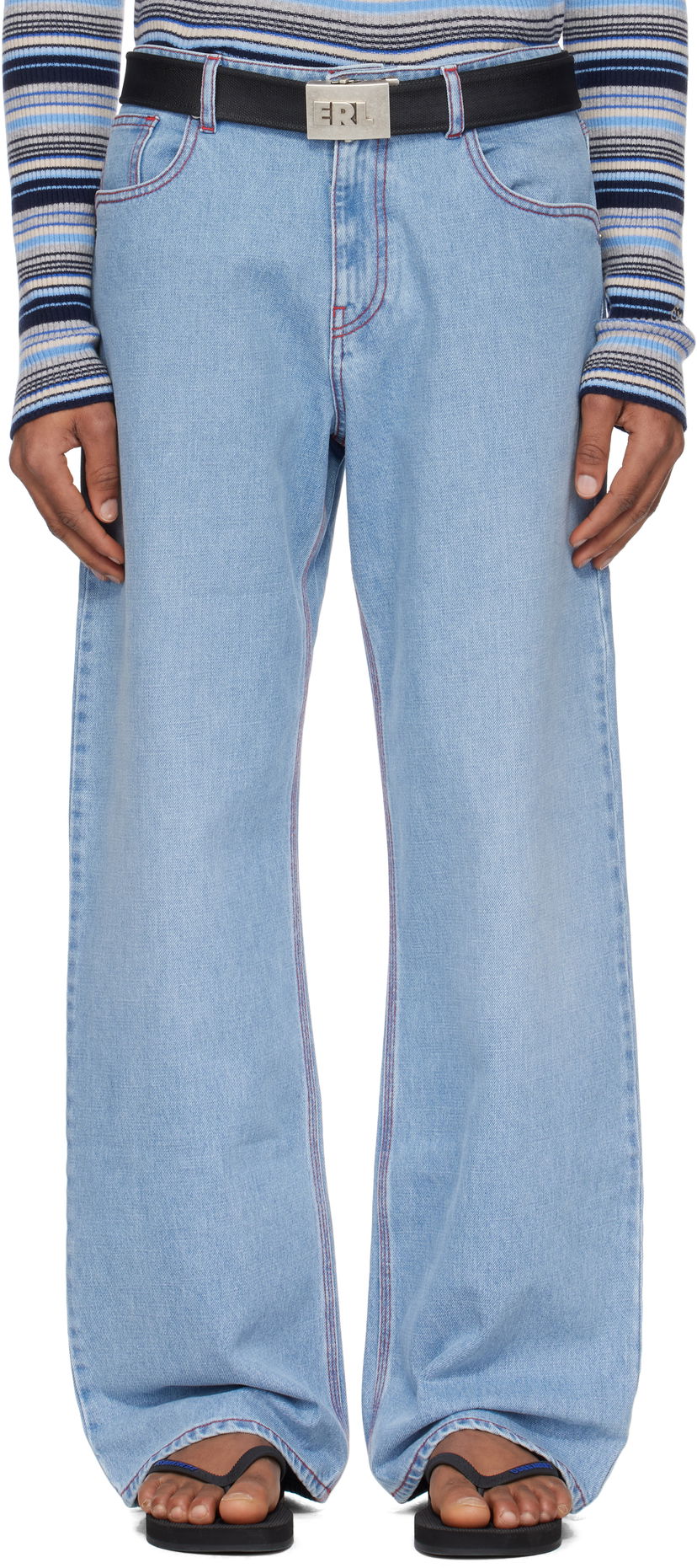Джинси ERL ERL Straight Venice Jeans Синій | ERL10P012