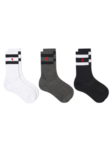 Шкарпетки Polo by Ralph Lauren Classic Stripe Sport Sock - 3 Pack Різнокольоровий | 449823360002