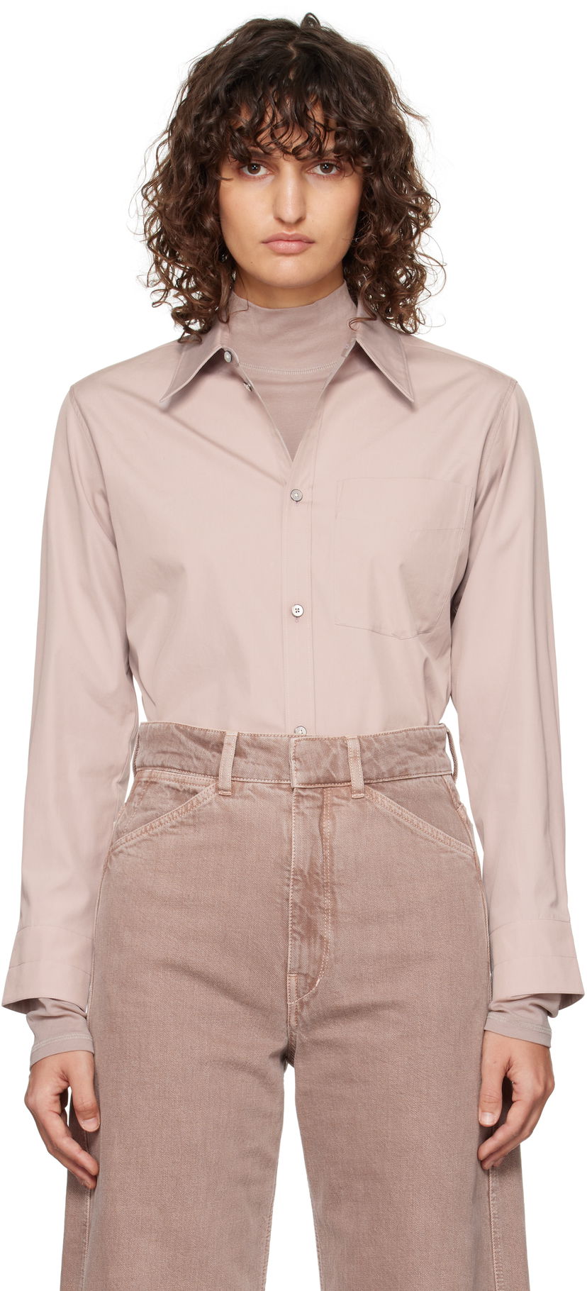Сорочка LEMAIRE LEMAIRE Fitted Shirt Рожевий | SH1130 LF839