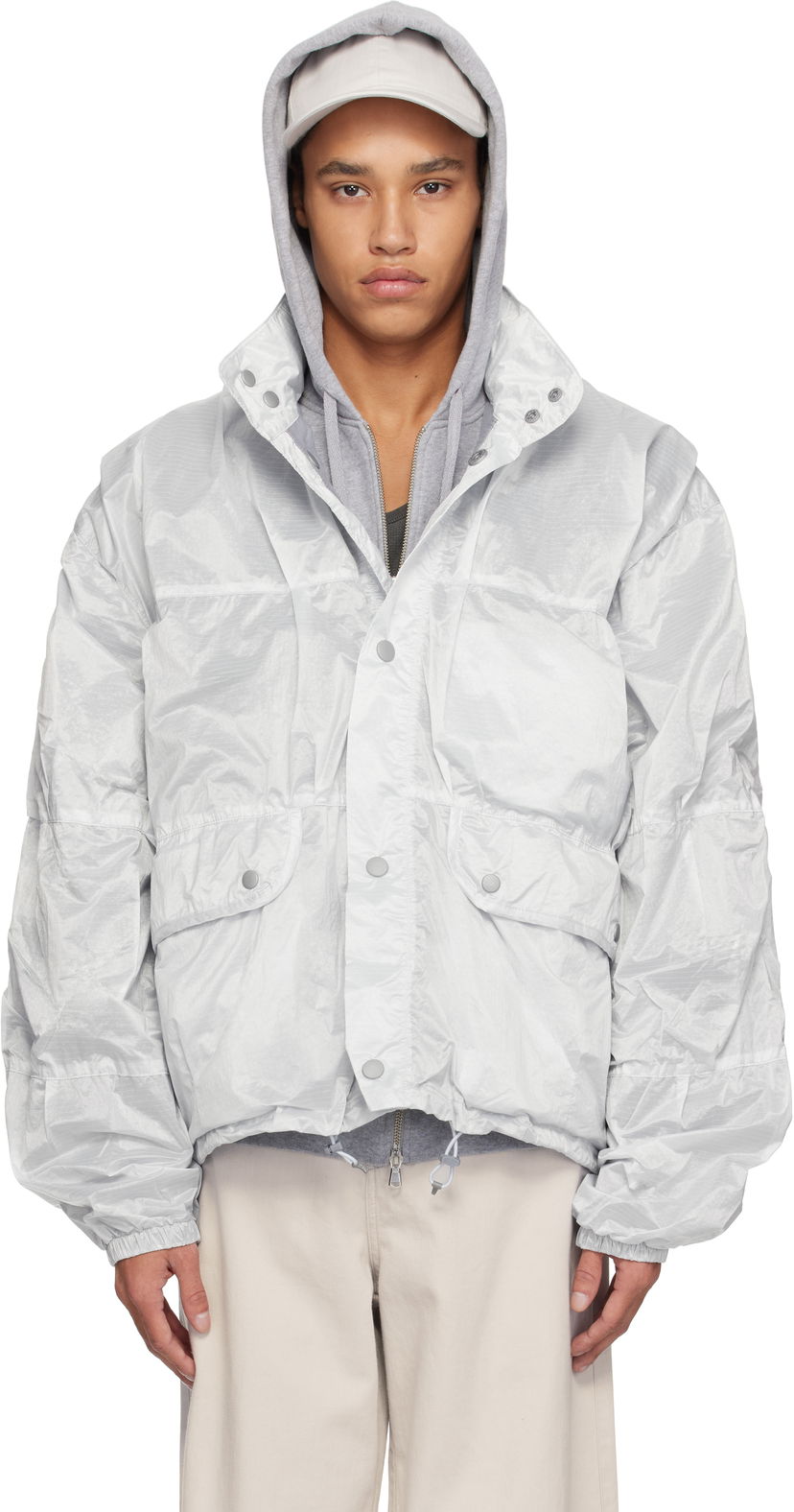 Вітровка OUR LEGACY Our Legacy Exhale Puffa Jacket білий | M2251EVC