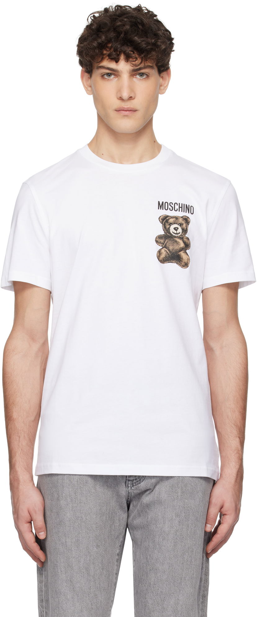 Футболка Moschino Moschino Little Teddy Bear T-Shirt білий | 251ZZV071102411001