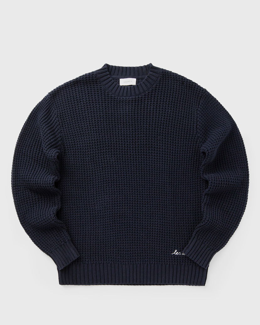 Cветр Les Deux Waffle Crewneck Knit темно-синій | 1000570-460