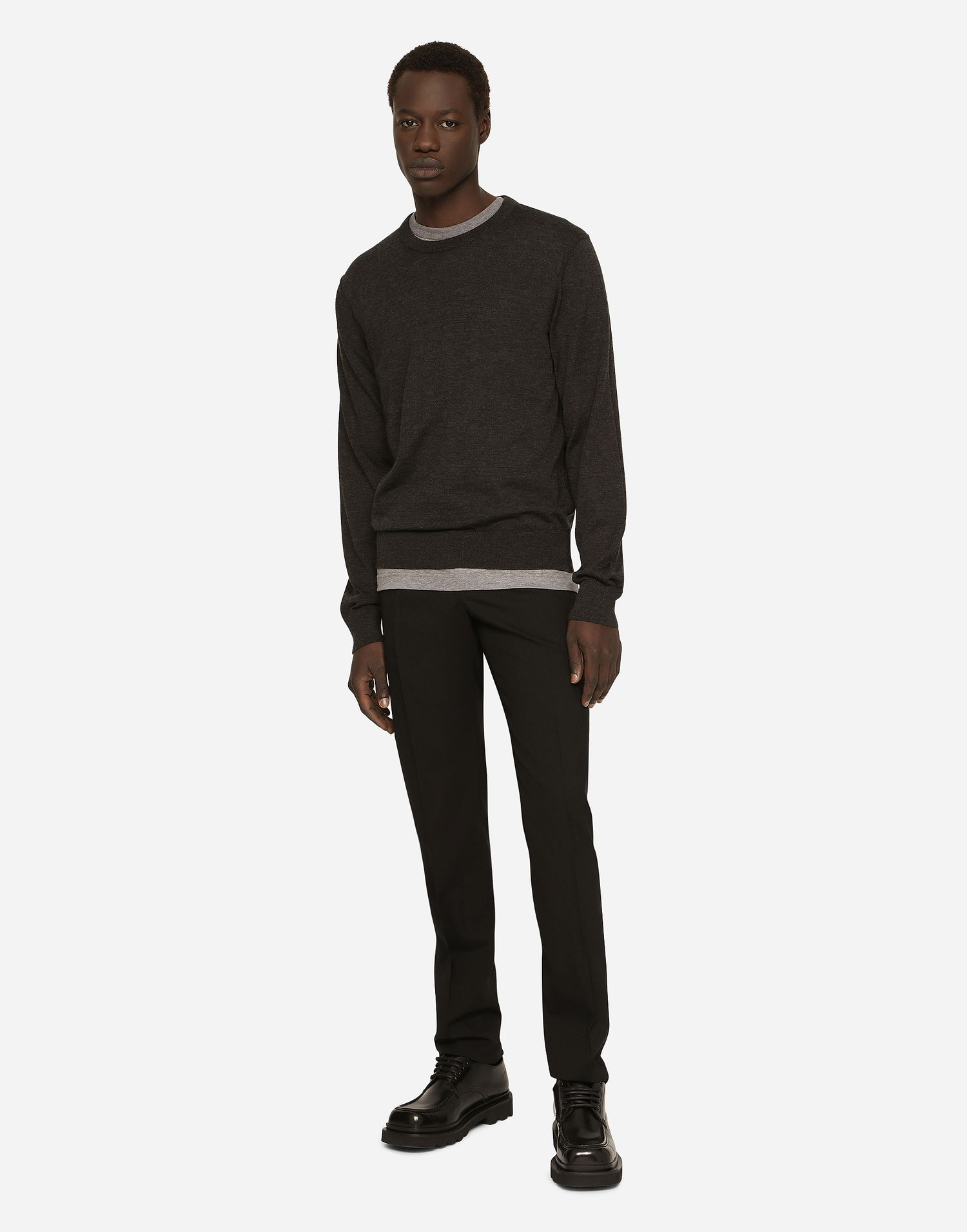 Cветр Dolce & Gabbana Dolce & Gabbana Cashmere Crewneck Sweater Коричневий | GX412TJAWLAN1254, 1