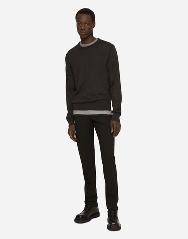 Cветр Dolce & Gabbana Dolce & Gabbana Cashmere Crewneck Sweater Коричневий | GX412TJAWLAN1254, 1