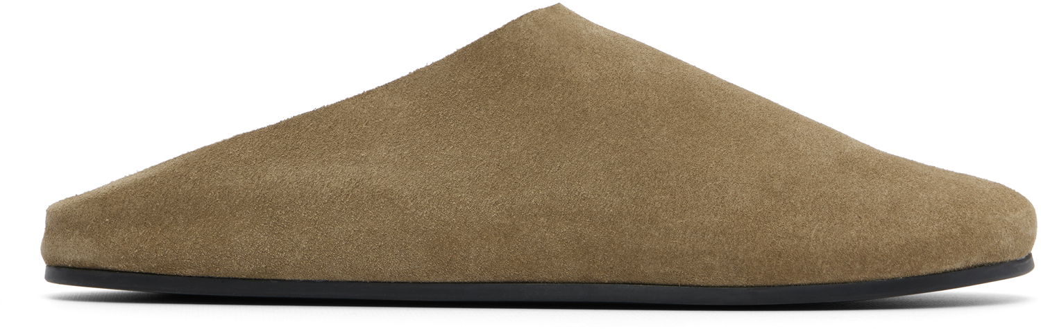 Кросівки та взуття The Row The Row Hudson Suede Slide Loafers Зелений | F1705-L302, 0