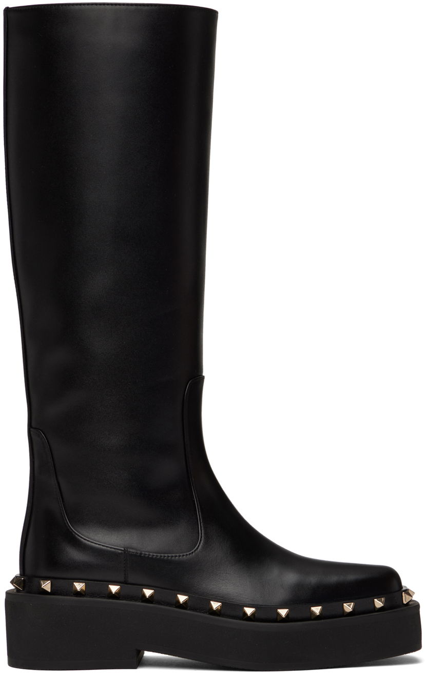 Кросівки та взуття Valentino Valentino Garavani Rockstud M-Way Knee-High Boots чорний | 3W2S0HD8RPX