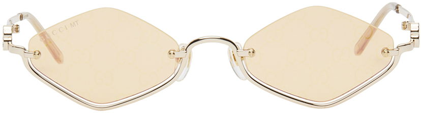 Сонцезахисні окуляри Gucci Gold Geometric Sunglasses Металік | GG1604S-004