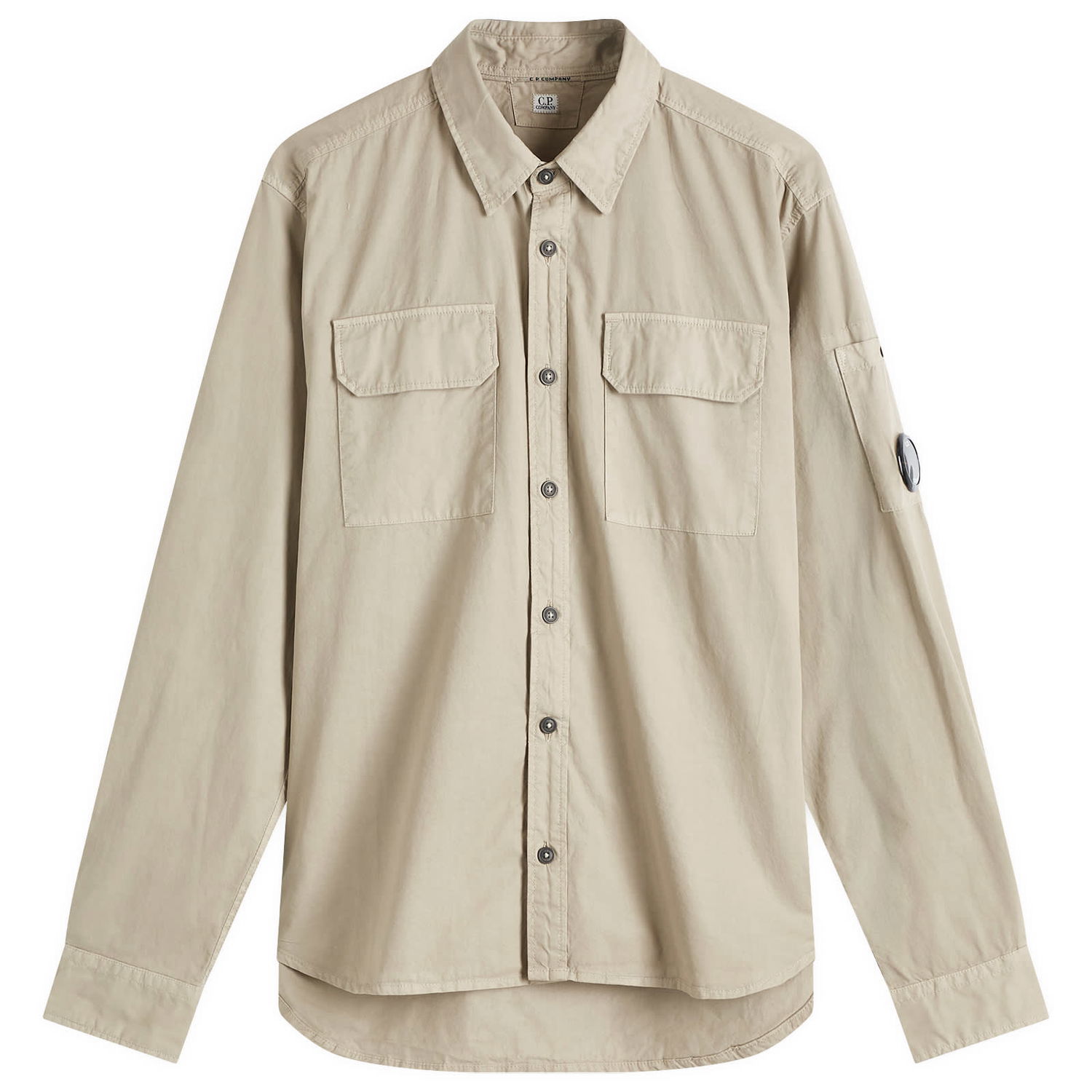 Сорочка C.P. Company C.P. Company Gabardine Lens Button Overshirt бежевий | 18CMSH140A-110143G-327, 1