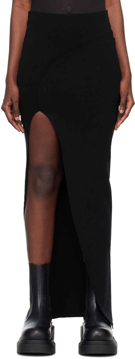 Спідниця Rick Owens Asymmetric Maxi Skirt чорний | RP02C1696 KST