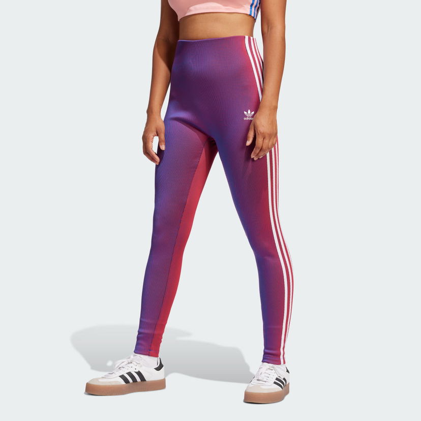 Легінси adidas Performance Gradient Rib Leggings Фіолетовий | JW9746