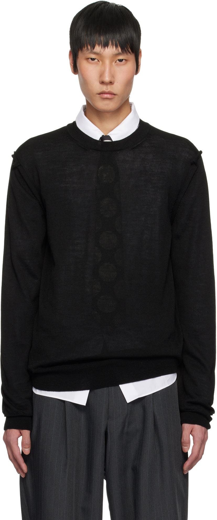 Cветр Comme des Garçons Crewneck Sweater чорний | DO-N007-051
