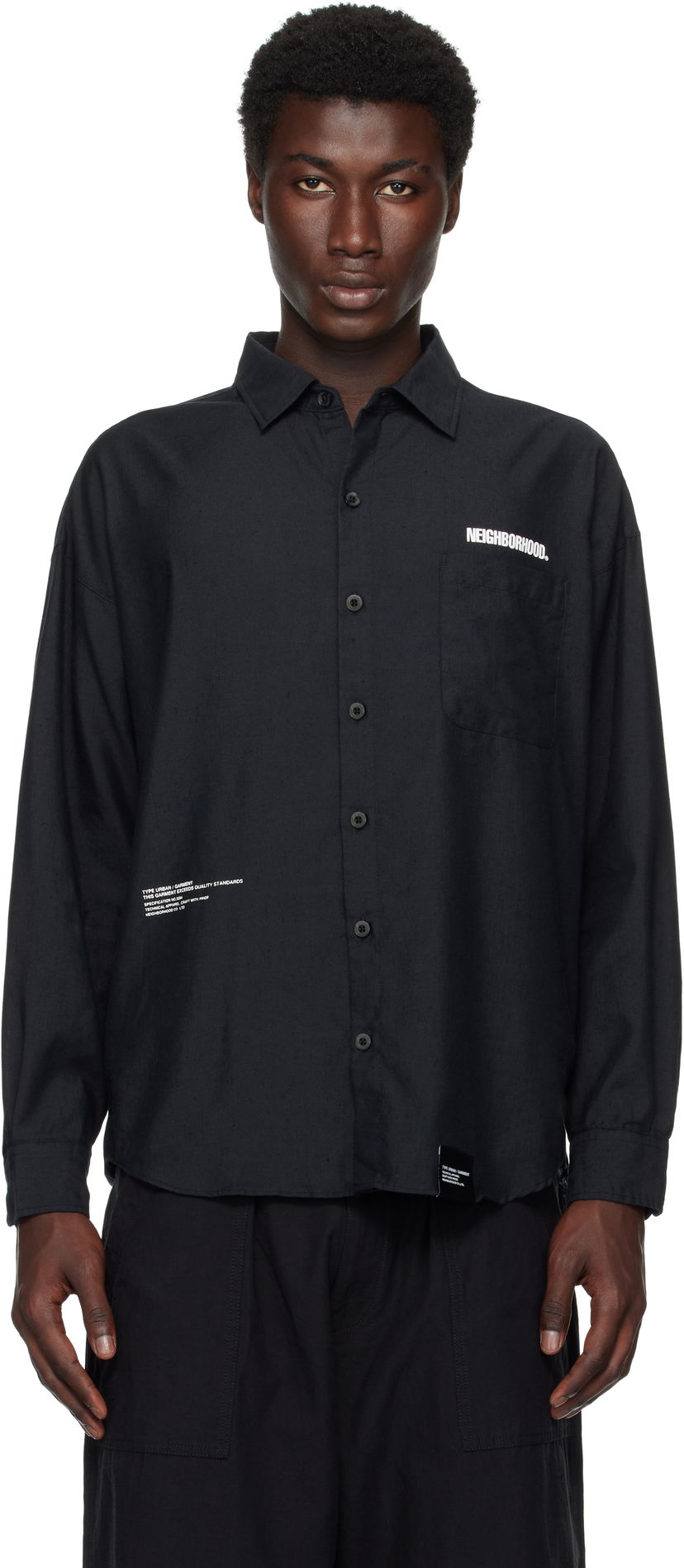 Сорочка Neighborhood Neighborhood Long Sleeve Overshirt чорний | 251BENH-SHM01