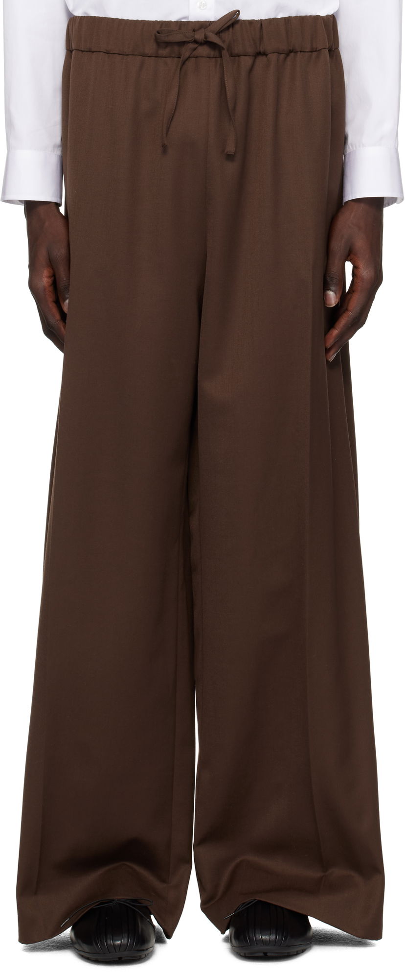 Штани Simone Rocha Simone Rocha Wide Leg Drawstring Trousers Коричневий | 4143D 1217