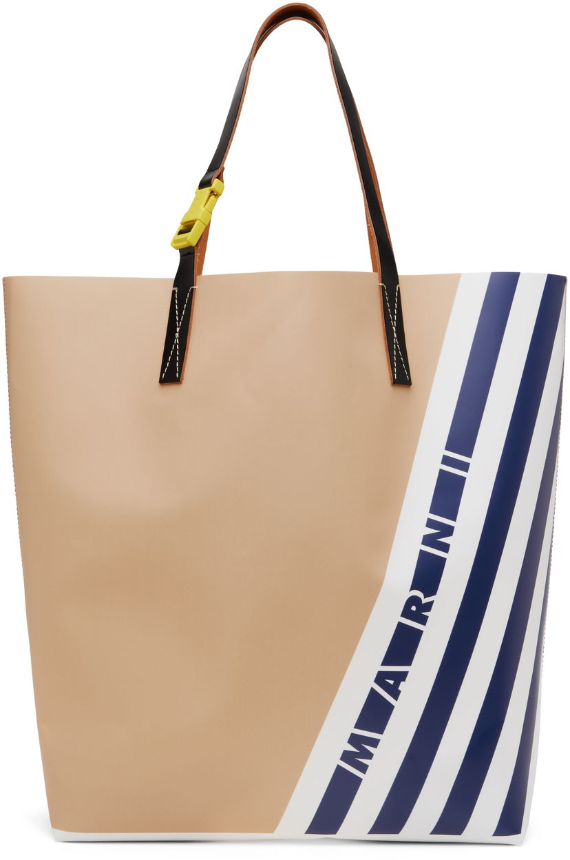 сумка-тоут Marni Marni Stripes North South Tote бежевий | SHMQ0037A9P8180ZO860