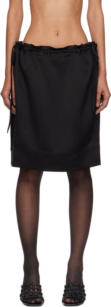 Спідниця TOTEME TOTEME Drawstring Satin Miniskirt чорний | 253-WRB0281-FB0382, 0