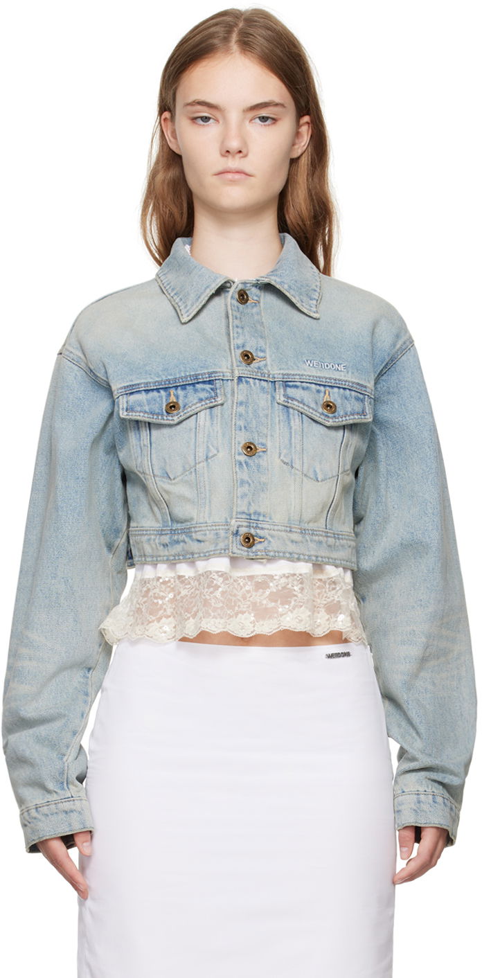 Куртка We11done Cropped Denim Jacket Синій | WD-DJ2-24-337-W-SK