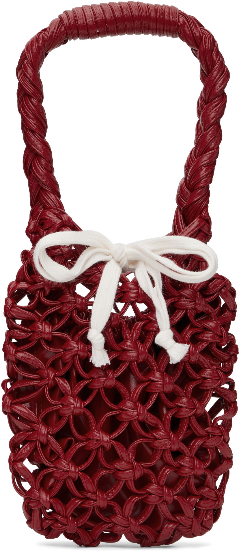 Сумочка Comme des Garçons Comme des Garçons Braided Knotted Synthetic Leather Tote Червоний | RO-K203-051-2