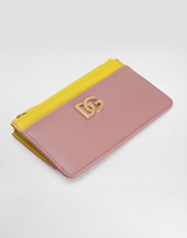 Гаманець Dolce & Gabbana Dolce & Gabbana Calfskin Card Holder with DG Logo Рожевий | BI1261A9M758B407, 3