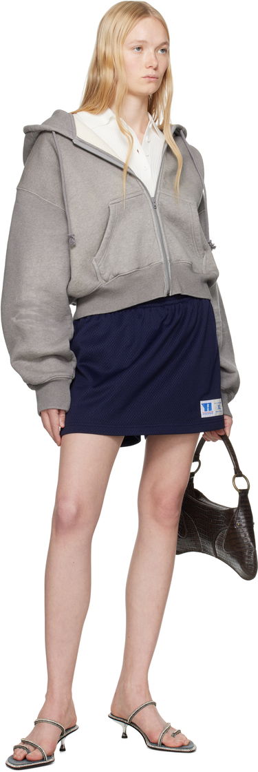 Спідниця Alexander Wang Alexander Wang Deconstructed Athletic Mesh Skort темно-синій | 1CC2255101, 3