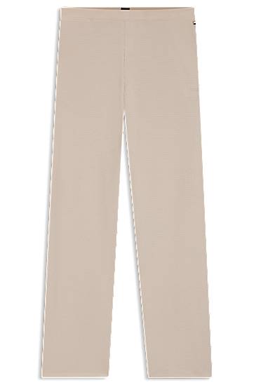 піжами BOSS Cotton-blend pyjama bottoms with waffle structure бежевий | 50550317, 0