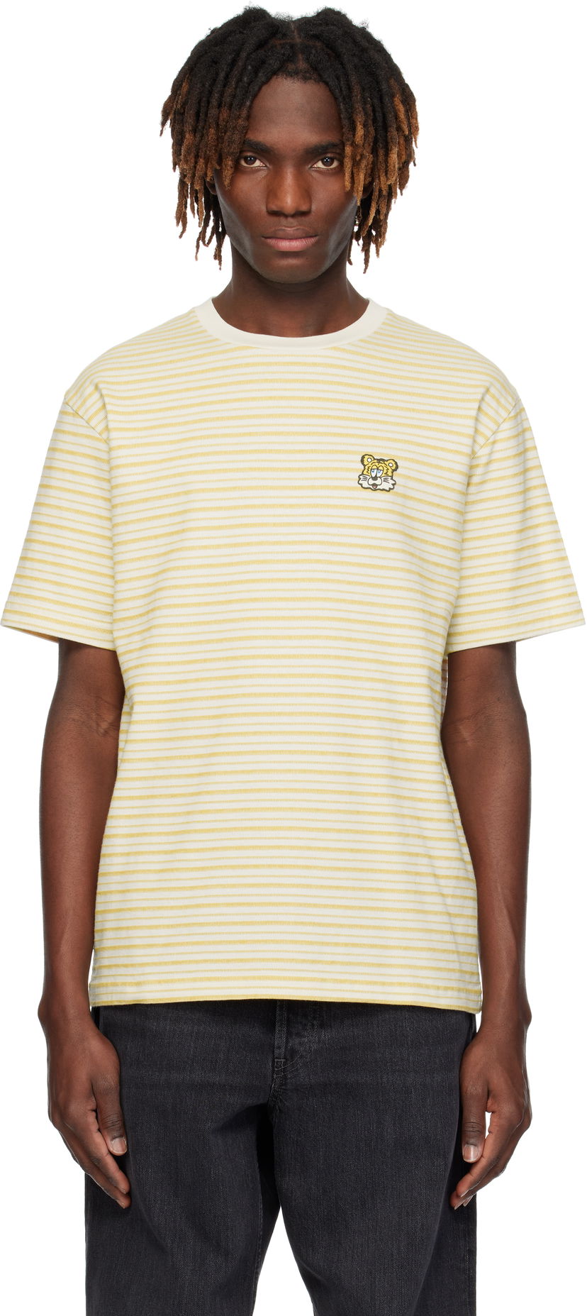 Футболка KENZO Kenzo Paris VERDY Edition Embroidered T-Shirt бежевий | FF55TS4974SD