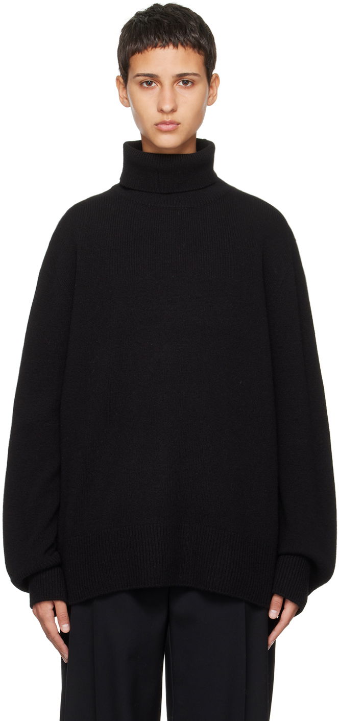 Cветр The Row Stepny Oversized Turtleneck Sweater чорний | 5583-Y184