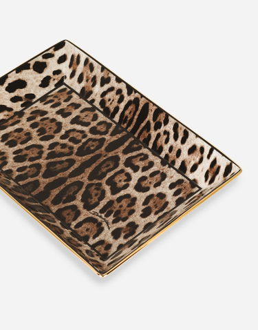 Домашній декор Dolce & Gabbana Leopard Print Porcelain Trinket Dish Різнокольоровий | TCC199TCAMUUL003, 1