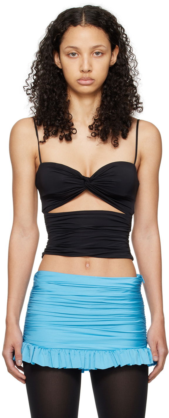 Кроп-топи GUIZIO Guizio Beia Twist Cutout Top чорний | R24110K031