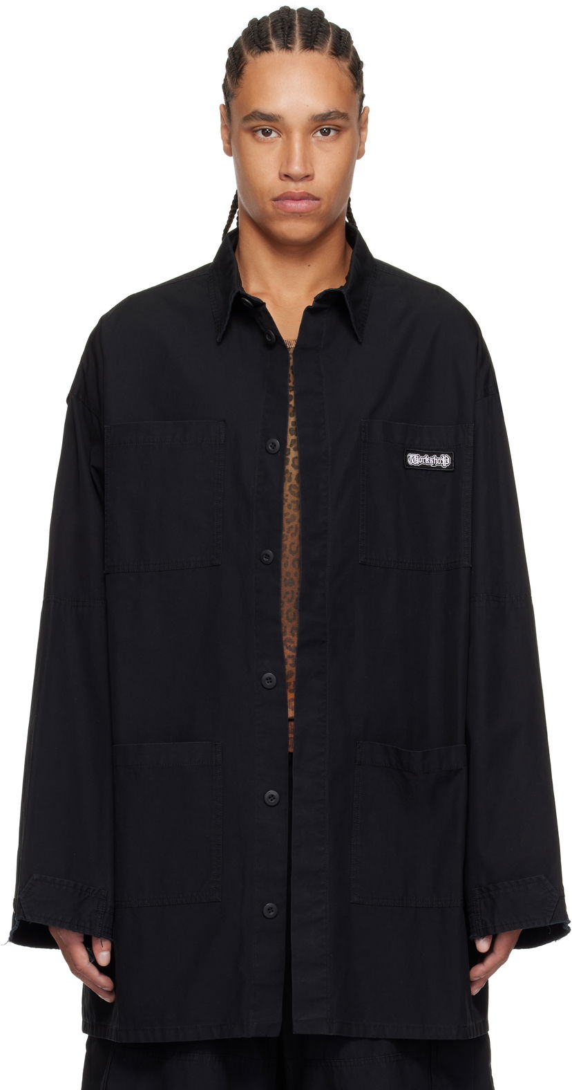 Сорочка 032C 032c Intermission Cargo Overshirt чорний | S25-URW-1402-000