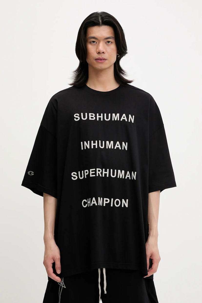 Футболка Rick Owens Rick Owens DRKSHDW Knitted Tommy T-Shirt чорний | CM01E1675.CHJG