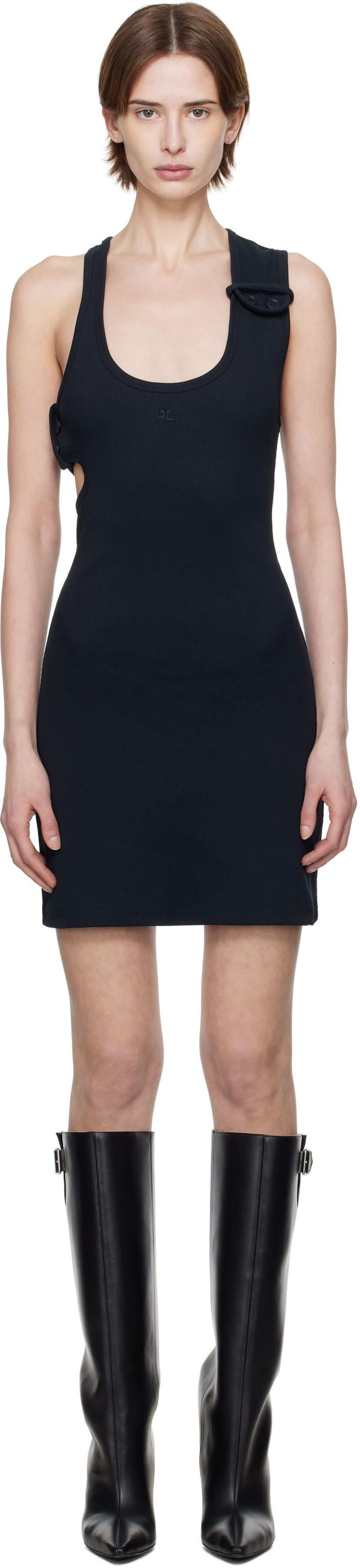 плаття Courrèges Courrèges Double Buckle Rib Minidress темно-синій | 125JRO550JS0194