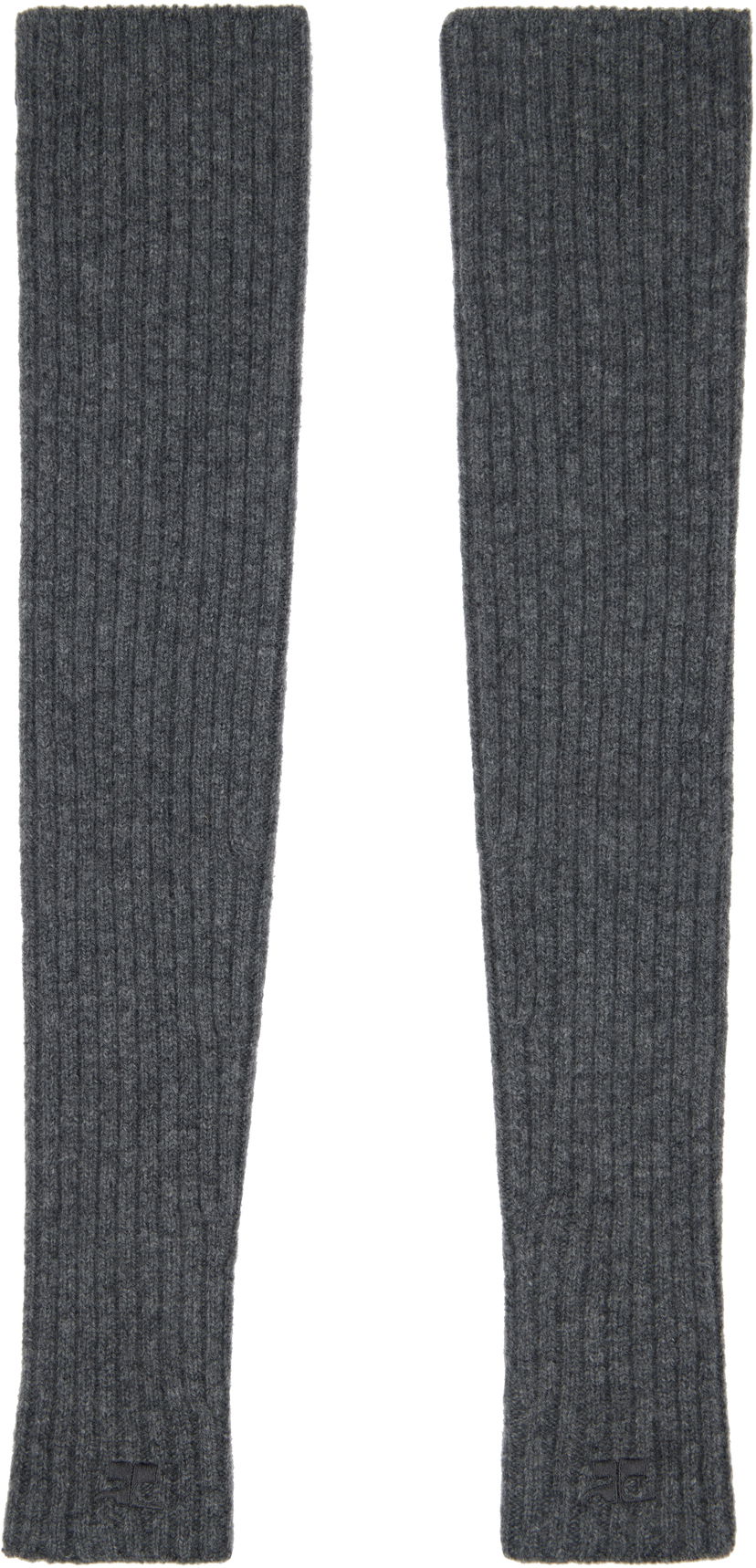 Рукавички Courrèges Courrèges Ribbed Wool Arm Warmers Сірий | 324MGT021FI0062