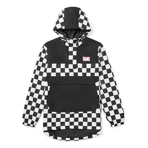 Вітровка Vans Checkered Print Hooded Windbreaker чорний | VN0A4MLFJ0Z, 0