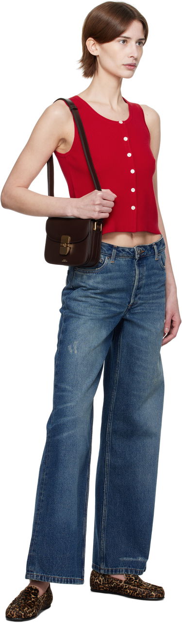 Безрукавка A.P.C. A.P.C. Buttoned Cropped Tank Top Червоний | VIALM-F23410, 3