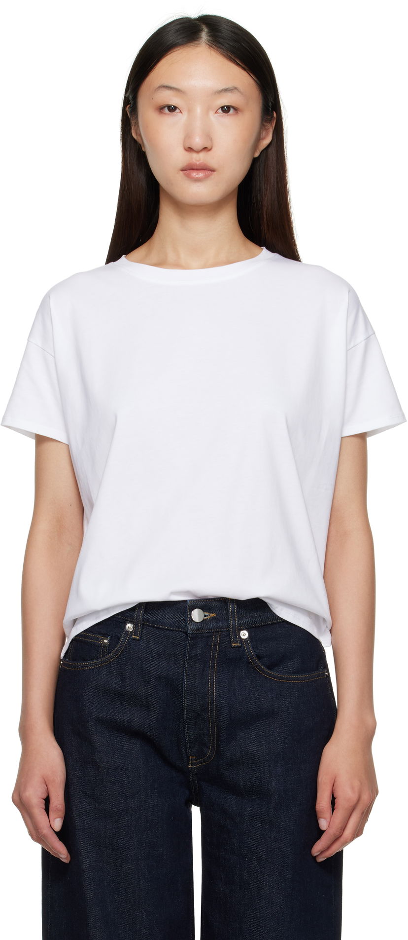 Футболка Loulou de Saison Loulou de Saison Basiluzzo Short Sleeve T-Shirt білий | BASILUZZO LDS