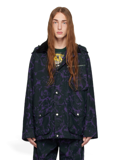 Куртка Burberry Rose Print Jacket Фіолетовий | 8076688