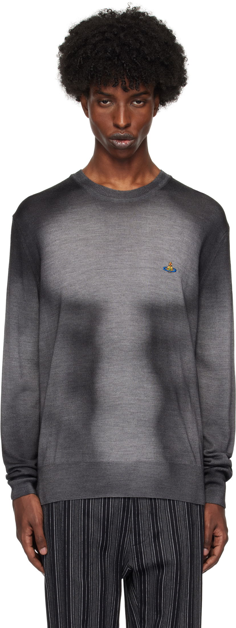 Cветр Vivienne Westwood Round Neck Sweater Сірий | 2701001Z-Y002V-