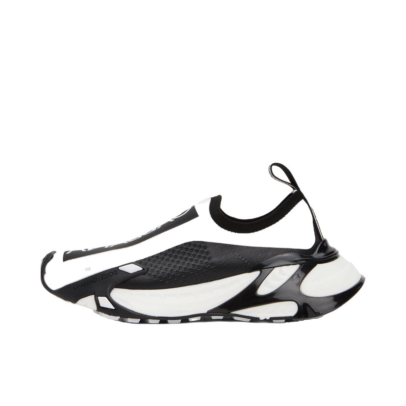 Кросівки та взуття Dolce & Gabbana White & Black Sorrento Sneakers білий | CK2172 AH414