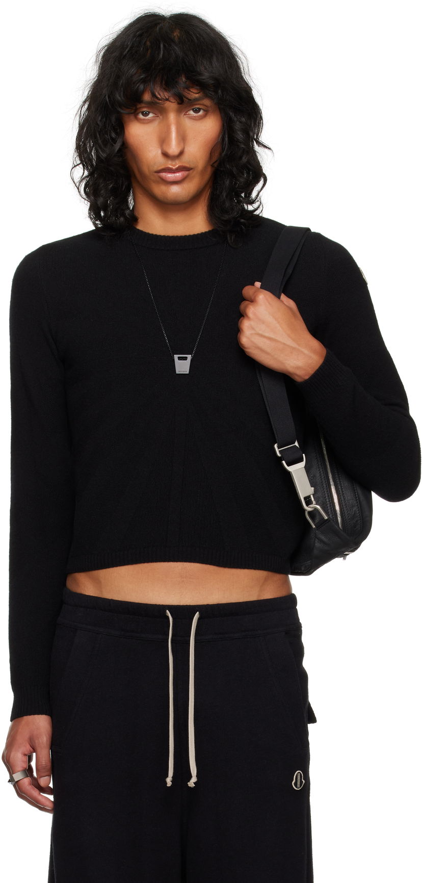 Cветр Rick Owens Round Neck Sweater чорний | MU02D9C01 M4281