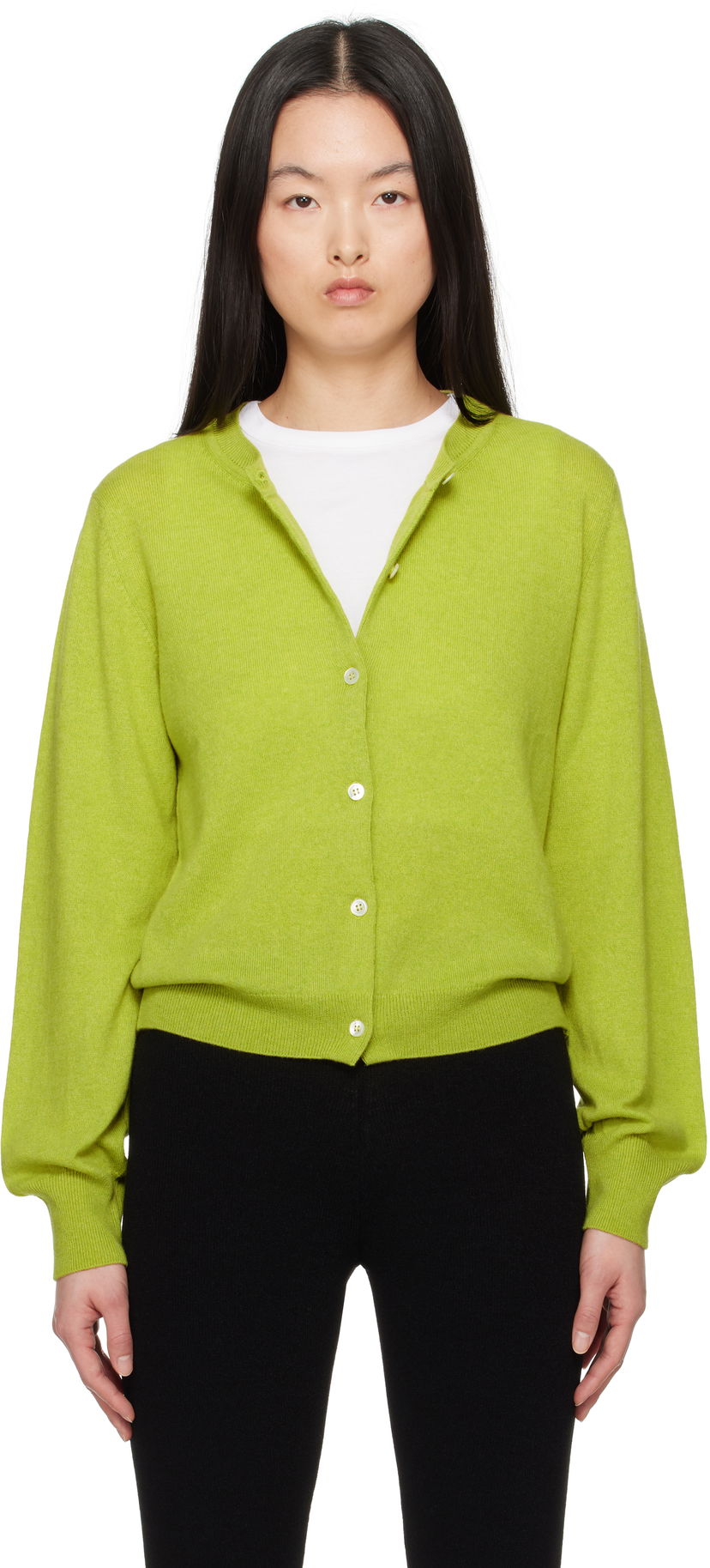 Cветр &Daughter &Daughter Enya Cashmere Cardigan Зелений | CH04635