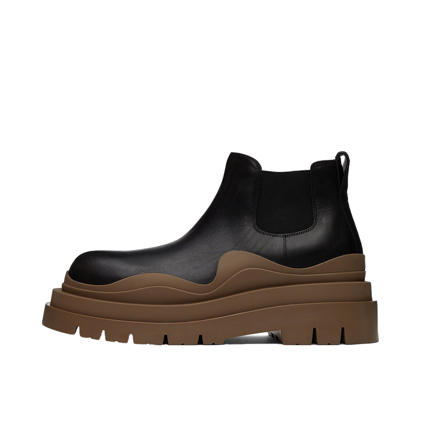 Кросівки та взуття Bottega Veneta Tire Chelsea Boots "Black Brown" Коричневий | 630281 VBS50