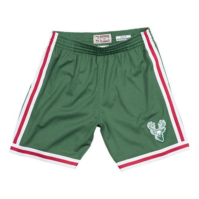 Шорти Mitchell & Ness Mitchell & Ness NBA Swingman Shorts Milwaukee Bucks Зелений | SMSHGS18240-MBUDKGN71