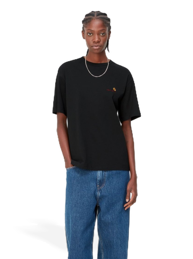 Футболка Carhartt WIP American Script T-Shirt чорний | I032218_89_XX
