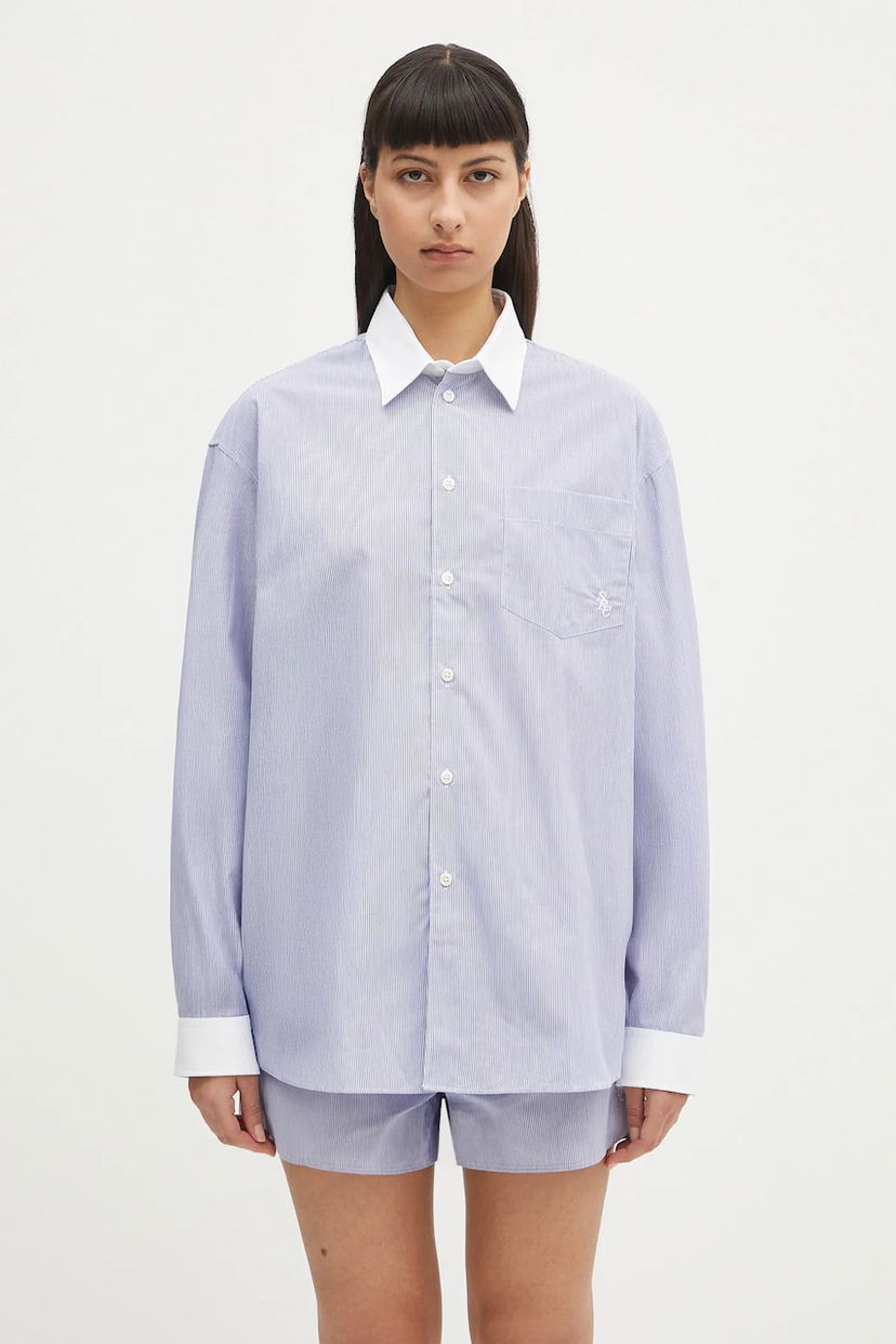 Сорочка Sporty & Rich Sporty & Rich Src Oversized Relaxed Shirt Синій | SI019606302ST02