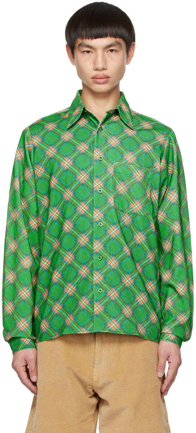 Сорочка ERL Plaid Button-Up Shirt Зелений | ERL06B007