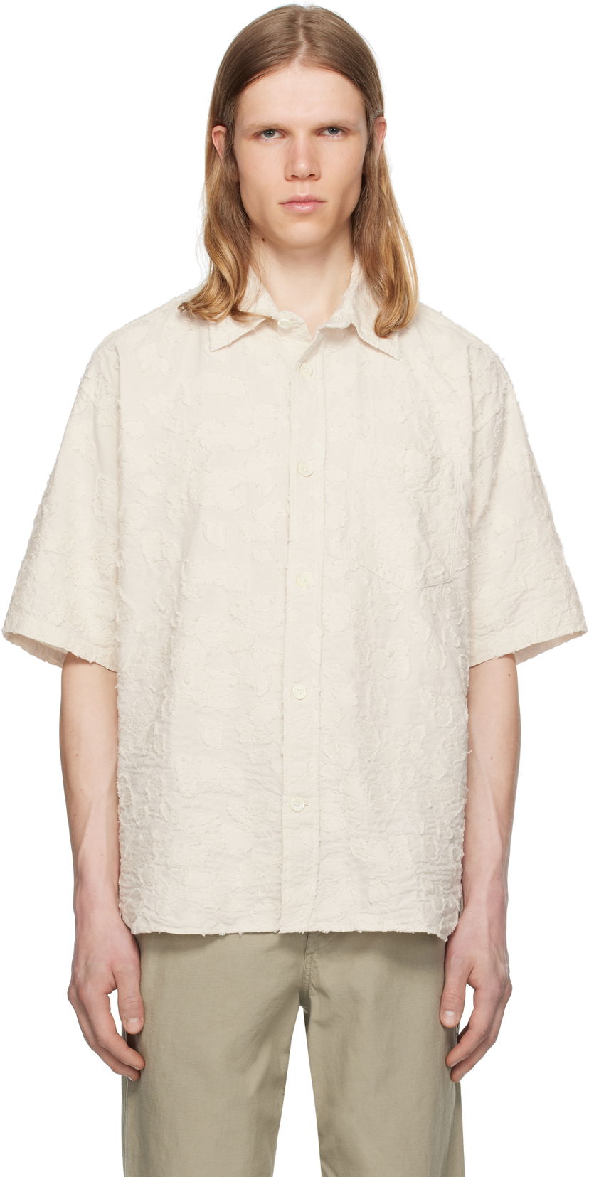 Сорочка NORSE PROJECTS Norse Projects Mo Oversized Fil Coupe Short Sleeve Shirt бежевий | N40-0830