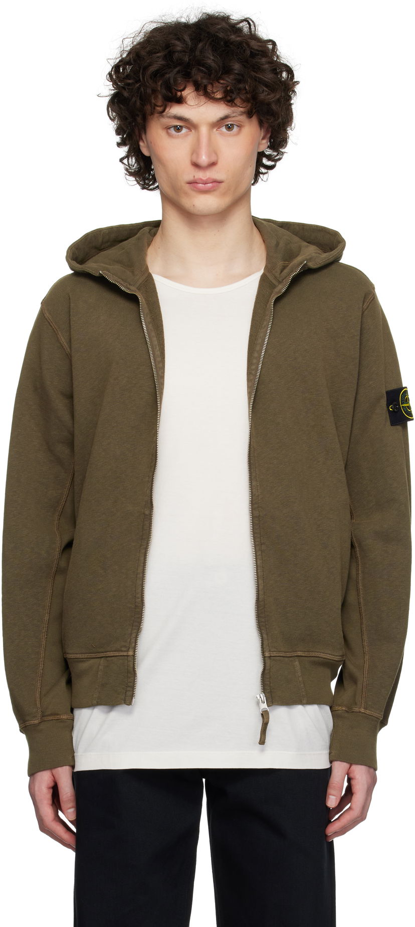 Світшоти Stone Island Stone Island Malfilé Fleece Hoodie Зелений | K1S15 6100021 S0060